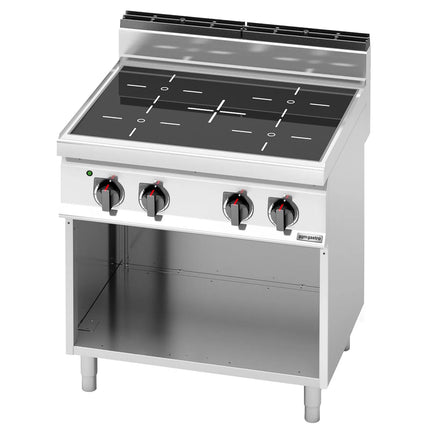 GGM Gastro Bếp Hồng Ngoại - 12.8kW - 4 Vùng - Có Kệ Dưới Hở