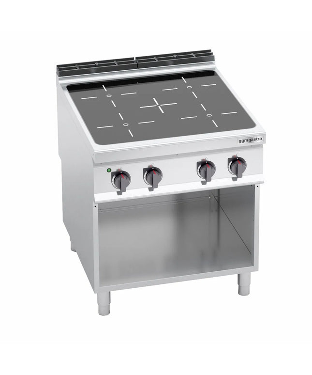 GGM Gastro Bếp Hồng Ngoại - 16kW - 4 Vùng - Có Kệ Dưới Hở