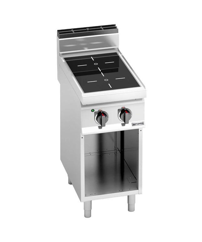 GGM Gastro Bếp Hồng Ngoại - 6.4kW - 2 Vùng - Có Kệ Dưới Hở