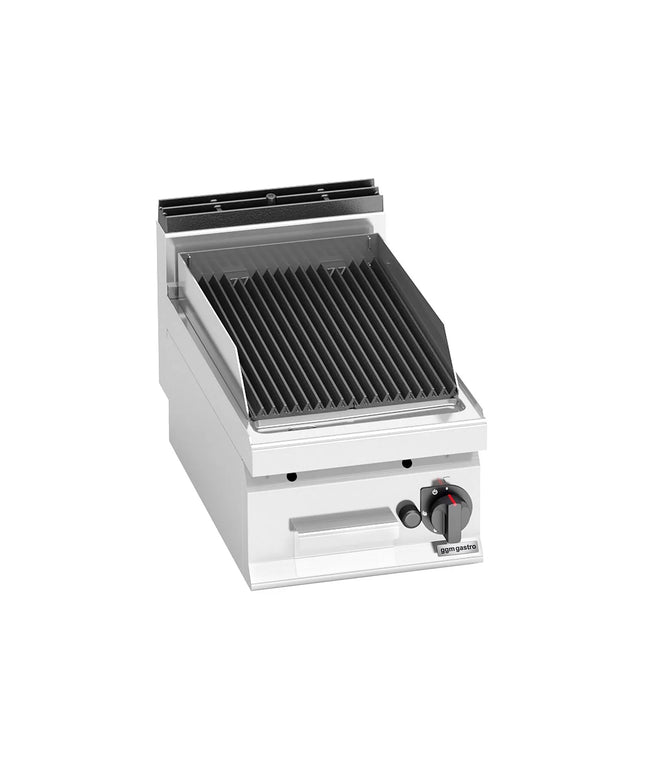 GGM Gastro Bếp Nướng Đá Lava Gas - 6.9kW - Để Bàn - Vỉ Gang - Sâu 714mm