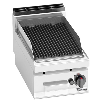 GGM Gastro Bếp Nướng Đá Lava Gas - 6.9kW - Để Bàn - Vỉ Gang - Sâu 714mm