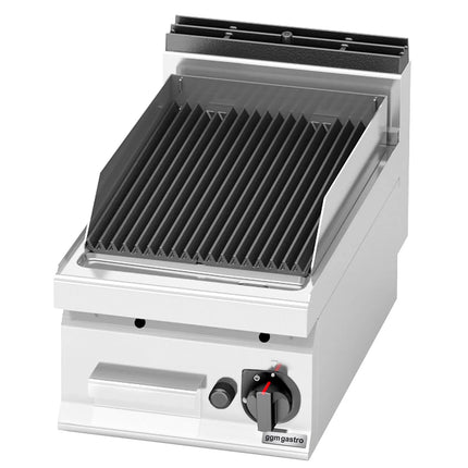 GGM Gastro Bếp Nướng Đá Lava Gas - 6.9kW - Để Bàn - Vỉ Gang - Sâu 714mm