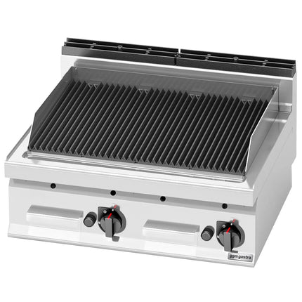 GGM Gastro Bếp Nướng Đá Lava Gas Lorenzo 700 - 13.8kW - Để Bàn - Sâu 714mm - Vỉ Gang