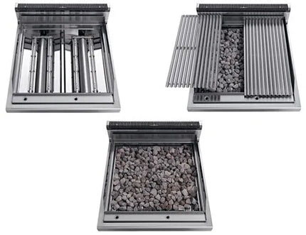 GGM Gastro Bếp Nướng Đá Lava Gas Lorenzo 700 - 13.8kW - Để Bàn - Sâu 714mm - Vỉ Gang