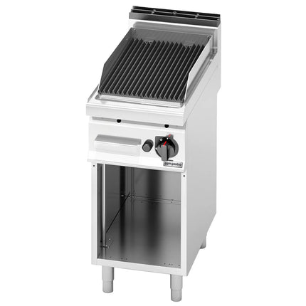 GGM Gastro Bếp Nướng Đá Lava Gas Lorenzo 700 - 6.9kW - Đứng Độc Lập - Có Chân Đứng - Sâu 714mm - Vỉ Gang