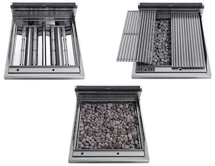 GGM Gastro Bếp Nướng Đá Lava Gas Lorenzo 700 - 6.9kW - Đứng Độc Lập - Có Chân Đứng - Sâu 714mm - Vỉ Gang