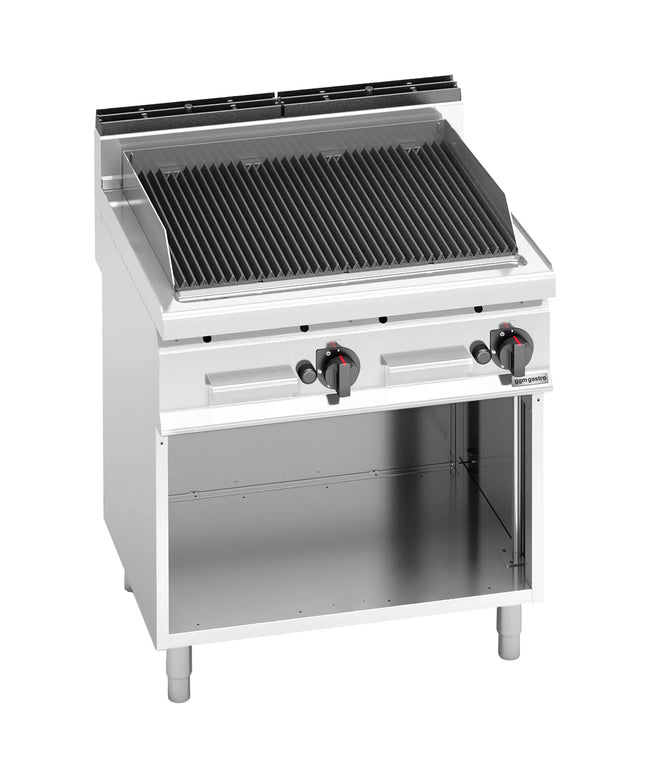 GGM Gastro Bếp Nướng Đá Lava LORENZO 700 - 13.8kW - Đứng Độc Lập - Vỉ Gang - Sâu 714mm