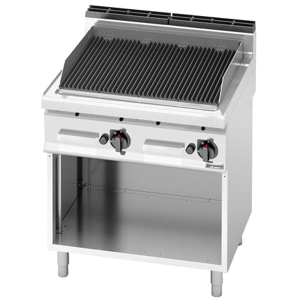 GGM Gastro Bếp Nướng Đá Lava LORENZO 700 - 13.8kW - Đứng Độc Lập - Vỉ Gang - Sâu 714mm