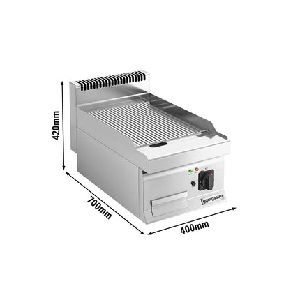 GGM Gastro Bếp Nướng Điện - 3.6kW - Mặt Rãnh - Diện Tích Nấu: 395x535mm