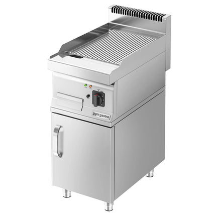 GGM Gastro Bếp Nướng Điện - 3.6kW - Mặt Rãnh - Diện Tích Nấu: 395x535mm - Có Tủ Bệ - 1 Cánh
