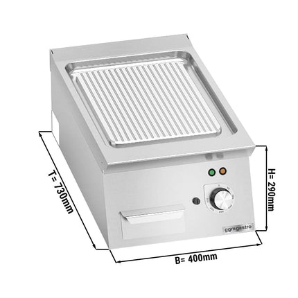 GGM Gastro Bếp Nướng Điện - 4.8kW - Mặt Rãnh