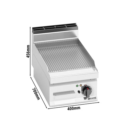 GGM Gastro Bếp Nướng Điện - 4.8kW - Mặt Rãnh - Diện Tích Nấu: 400x714mm