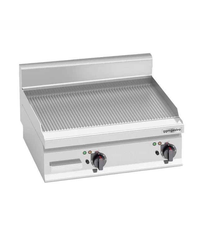 GGM Gastro Bếp Nướng Điện - 8kW - Mặt Rãnh - Diện Tích Nấu: 596x430mm