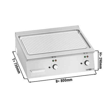 GGM Gastro Bếp Nướng Điện - 9.6kW - Mặt Rãnh