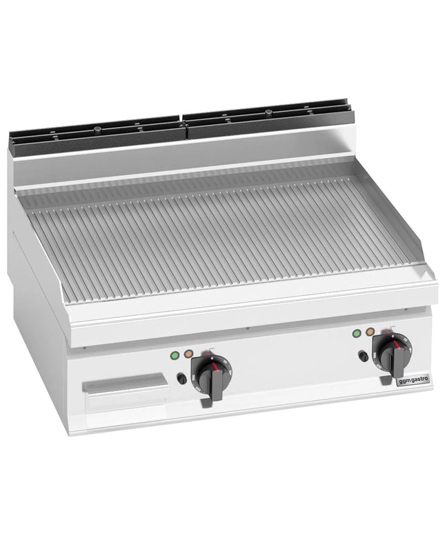 GGM Gastro Bếp Nướng Điện - 9.6kW - Mặt Rãnh - Diện Tích Nấu: 795x500mm