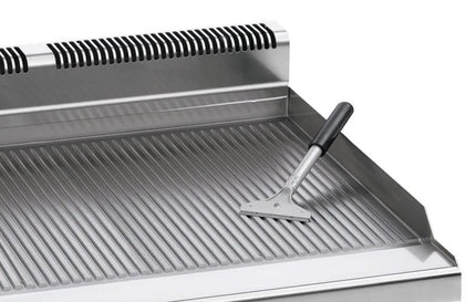 GGM Gastro Bếp Nướng Điện - 9.6kW - Mặt Rãnh - Diện Tích Nấu: 795x500mm - Có Chân Đứng