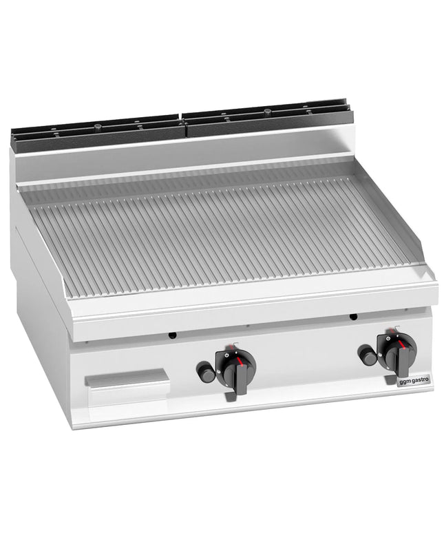 GGM Gastro Bếp Nướng Gas - 13.8kW - Mặt Rãnh - Diện Tích Nấu: 795x500mm