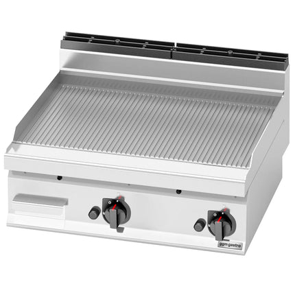 GGM Gastro Bếp Nướng Gas - 13.8kW - Mặt Rãnh - Diện Tích Nấu: 795x500mm