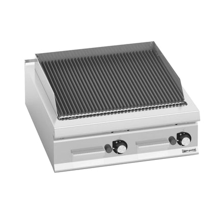 GGM Gastro Bếp Nướng Gas - 18kW - Để Bàn - Sâu 900mm - 2 Họng - Vỉ Gang
