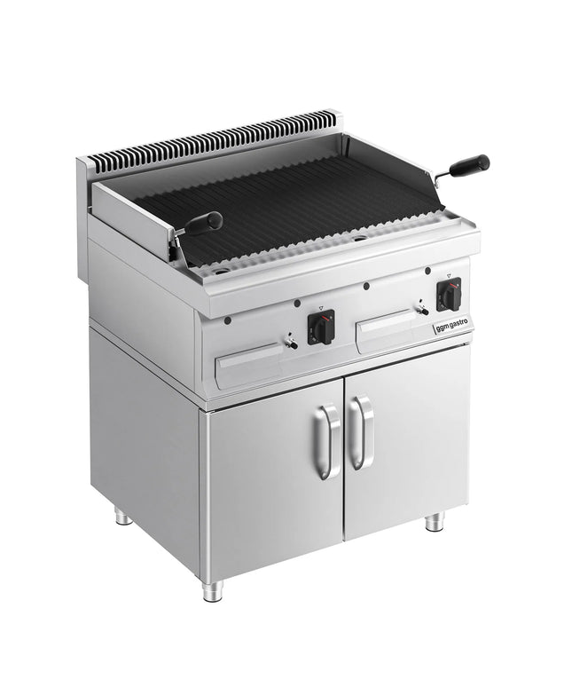 GGM Gastro Bếp Nướng Gas Mario 700 - 800mm - Đứng Độc Lập - Có Tủ Bệ - Sâu 700mm - Vỉ Nướng Nghiêng - Kèm Tủ Bệ - 2 Cánh