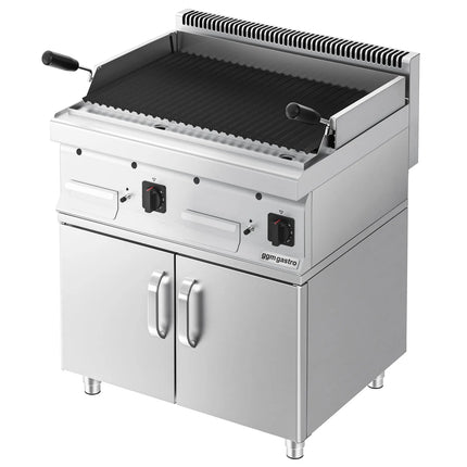 GGM Gastro Bếp Nướng Gas Mario 700 - 800mm - Đứng Độc Lập - Có Tủ Bệ - Sâu 700mm - Vỉ Nướng Nghiêng - Kèm Tủ Bệ - 2 Cánh