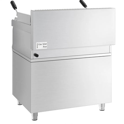 GGM Gastro Bếp Nướng Gas Mario 700 - 800mm - Đứng Độc Lập - Có Tủ Bệ - Sâu 700mm - Vỉ Nướng Nghiêng - Kèm Tủ Bệ - 2 Cánh