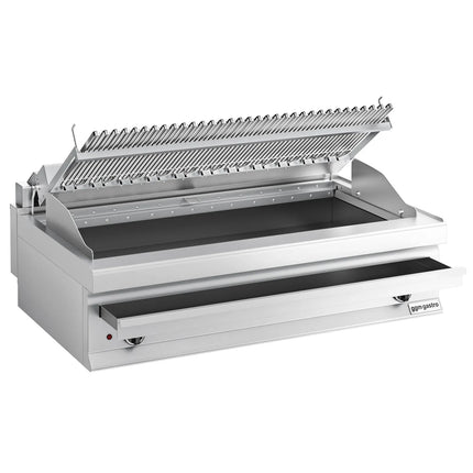 GGM Gastro Bếp Nướng Nước Điện - 13.75kW - Để Bàn - Sâu 700mm - 2 Họng - Vỉ Nướng Nghiêng