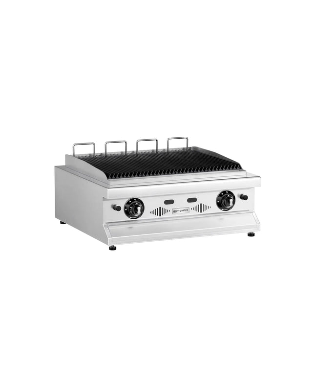 GGM Gastro Bếp Nướng Nước Gas - 10.4kW - Để Bàn - Sâu 730mm - 4 Vỉ Nướng - Vỉ Gang