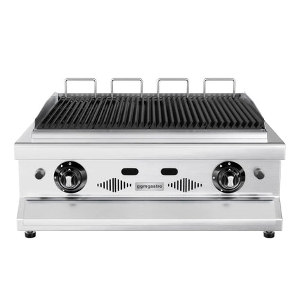 GGM Gastro Bếp Nướng Nước Gas - 10.4kW - Để Bàn - Sâu 730mm - 4 Vỉ Nướng - Vỉ Gang