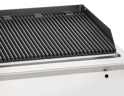 GGM Gastro Bếp Nướng Nước Gas - 800mm - Đứng Độc Lập - Có Chân Đứng - Sâu 730mm - Vỉ Gang - 18kW