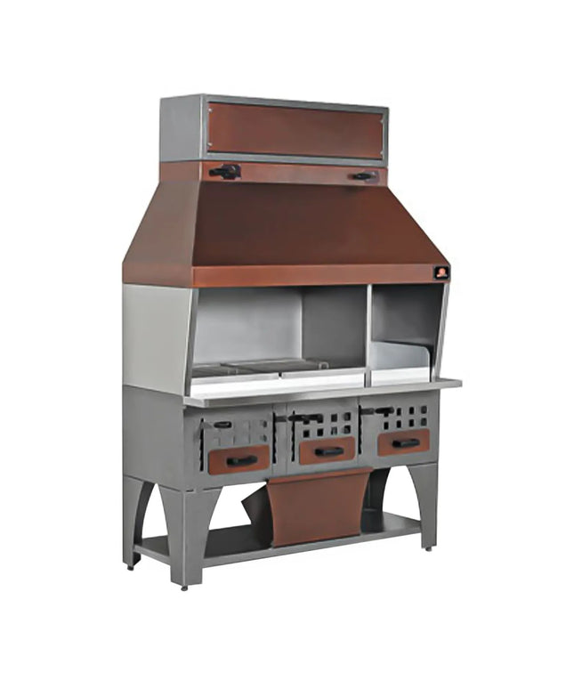 GGM Gastro Bếp Nướng Than Gắn Tường - 1600x750x2350mm - Thép Không Gỉ