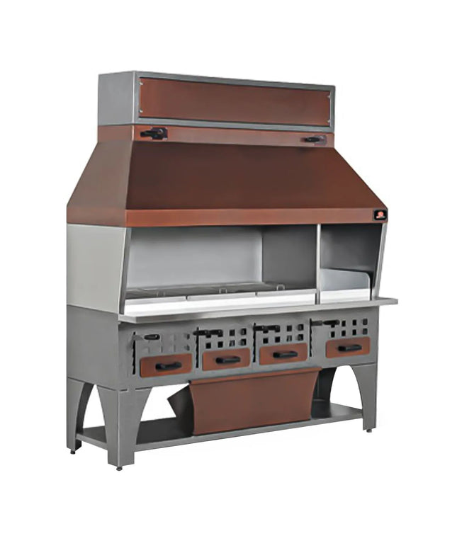 GGM Gastro Bếp Nướng Than Gắn Tường - 2150x750x2350mm