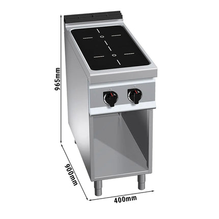 GGM Gastro Bếp Từ Đứng - 10kW - 2 Vùng - Có Kệ Dưới Hở