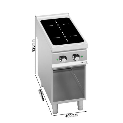 GGM Gastro Bếp Từ Đứng - 10kW - 2 Vùng - Có Kệ Dưới Hở