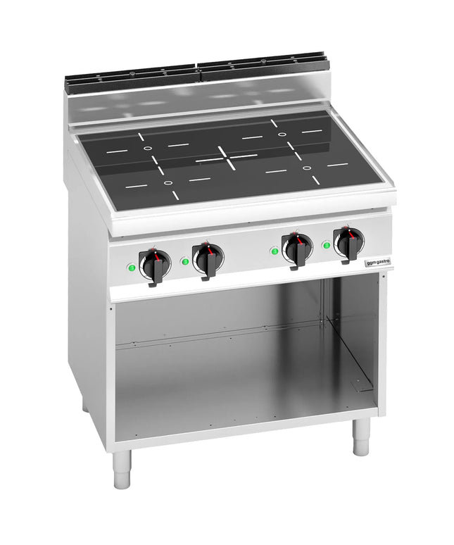 GGM Gastro Bếp Từ Đứng - 14kW - 4 Vùng - Có Kệ Dưới Hở - Hạng Nặng