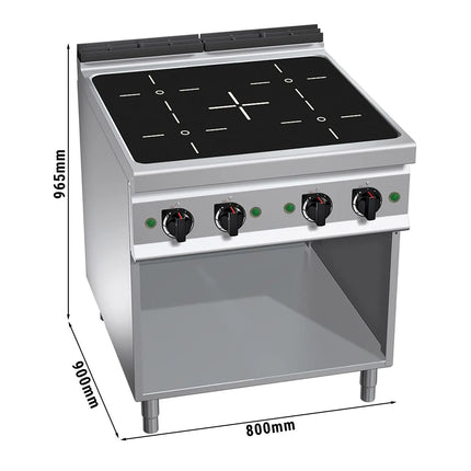 GGM Gastro Bếp Từ Đứng - 20kW - 4 Vùng - Có Kệ Dưới Hở