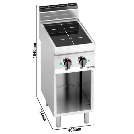 GGM Gastro Bếp Từ Đứng - 7kW - 2 Vùng - Có Kệ Dưới Hở