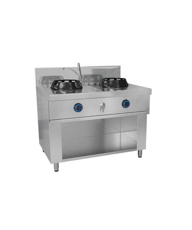 GGM Gastro Bếp Wok Gas - 28kW - 2 Họng - Kèm 1 Vòi