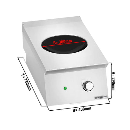 GGM Gastro Bếp Wok Từ - 3.5kW - 1 Vùng Nấu - Ø300mm