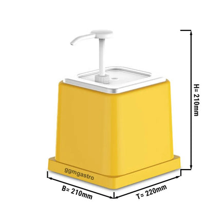 GGM Gastro Bình Đựng Mù Tạt / Nước Sốt - 2L - Polypropylene - Vàng