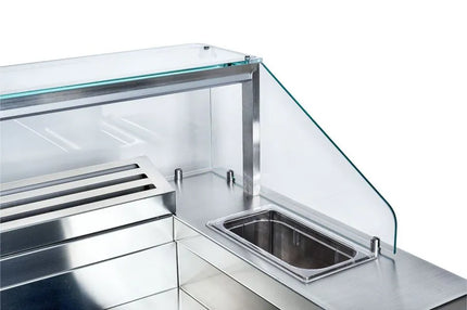 GGM Gastro (Bộ 4 Món) Trạm Nấu Điện Di Động Có Hút Mùi Tích Hợp - Nồi Nấu Mì + Bếp Điện + Bếp Cách Thủy - 1600x850mm