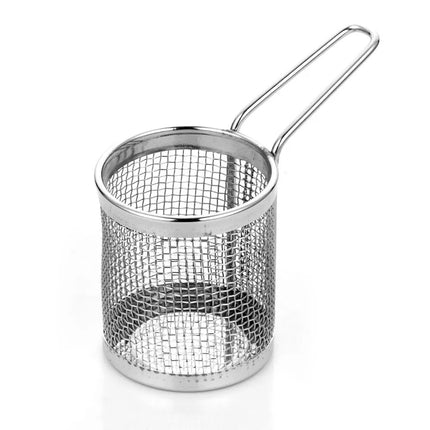GGM Gastro Bộ Đĩa Nóng - Bộ 6 Món - Gồm 3 Chén Nhỏ & Giỏ Chiên & Đế Gỗ - Chảo Gang Tôi Sẵn & Phụ Kiện Thép Không Gỉ AISI 304 & Đế MDF - 350x260mm - Hình Bầu Dục