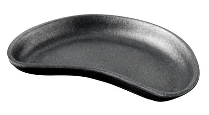 GGM Gastro Bộ Đĩa Nóng Fajita - Bộ 6 Món - Gồm Đế Gỗ, 3 Chén Nhỏ & Giỏ Chiên - Chảo Gang & Phụ Kiện Thép Không Gỉ (AISI 304) - 350x260mm - Hình Quả Thận