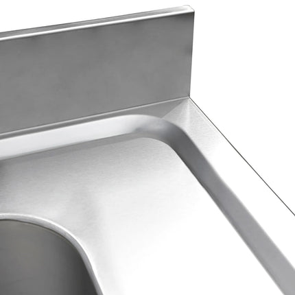 GGM Gastro Bồn Rửa Inox PREMIUM - 600x700mm - 1 Chậu Giữa - Có Kệ Dưới