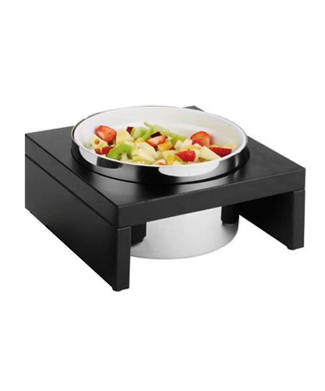 GGM Gastro Bowl - BRIDGE - Stainless Steel, Melamine & Wood - 2.5L - round - Ø 140mm - 275x275mm - Depth: 140mm - Dark Brown