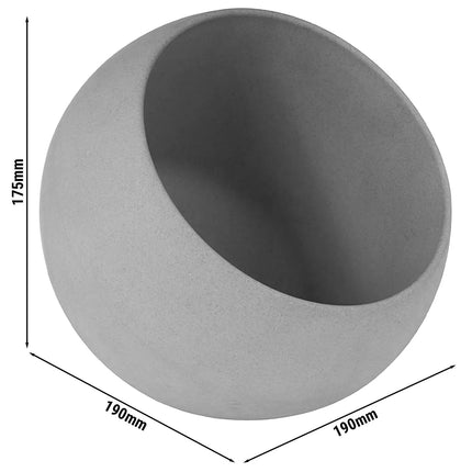 GGM Gastro Bowl - MOON - Melamine & Silicone - 0.8L - 2-piece set - 190x190mm - Depth: 175mm - Grey