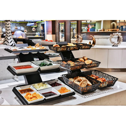 GGM Gastro Bread Rack - Powder-coated stainless steel - Black - Height: 460mm - incl. 7 Baskets