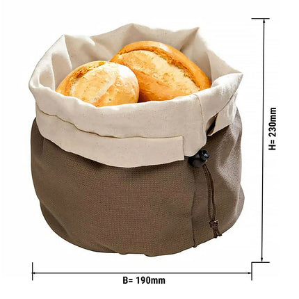 GGM Gastro Bread Warmer Bag - with Heat Pad - 19 x 19 cm - Brown