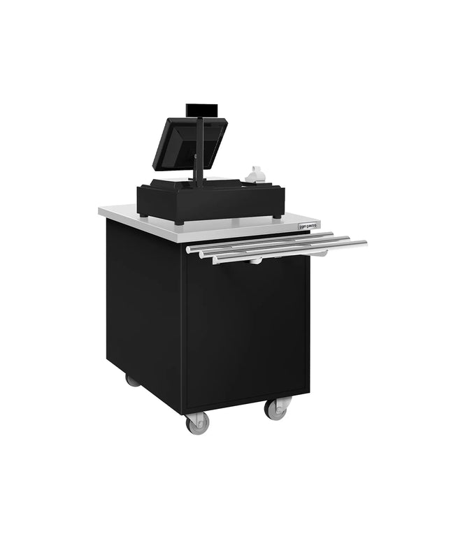 GGM Gastro Buffet Cash Desk Station DANZIG  - 700mm - with Tray Slide - Black
