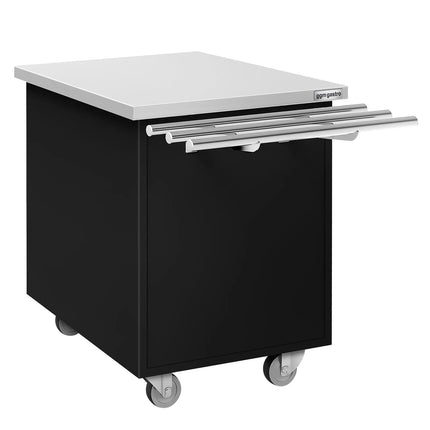 GGM Gastro Buffet Cash Desk Station DANZIG  - 700mm - with Tray Slide - Black